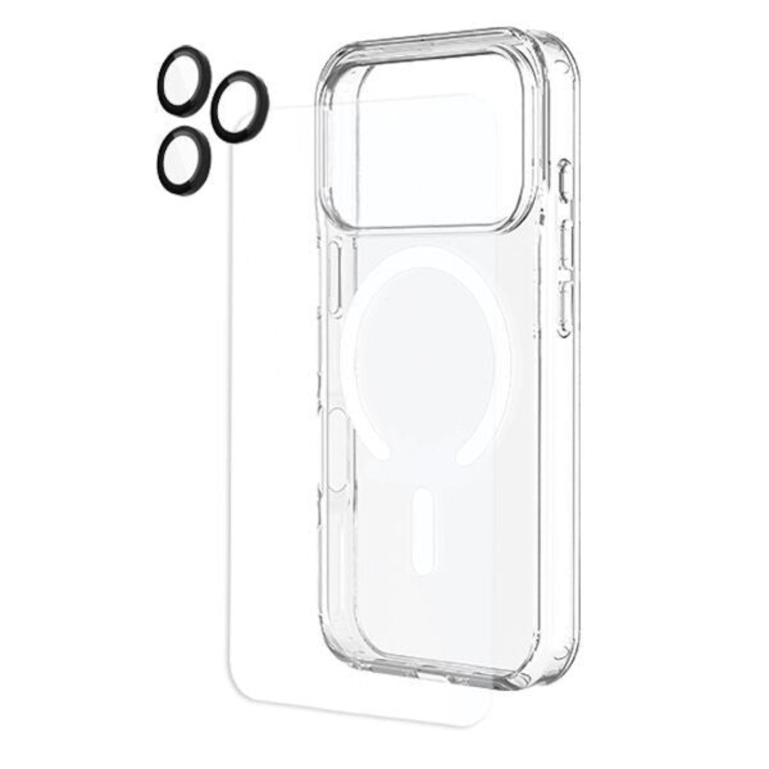 Kore 3 in 1 Protection Pack - Clear Case + Tempered Glass + Lens Protector for iPhone 18 Pro Max 2026 - Clear