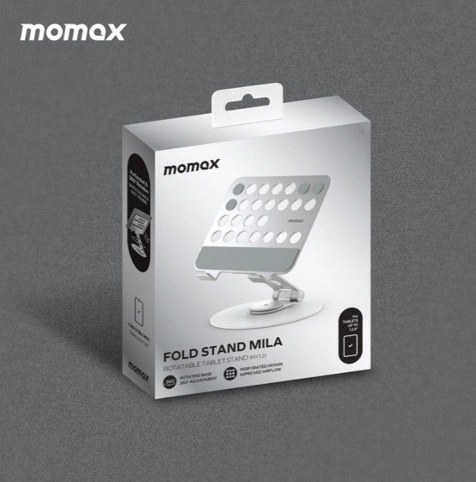 Momax Fold Stand Mila Rotatablet Tablet Stand (Silver)