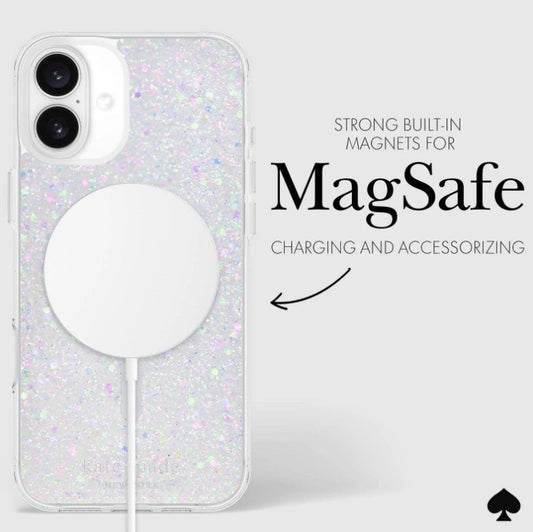 KATE SPADE MagSafe Case for iPhone 16 6.1" - Chunky Glitter