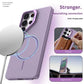 MaxGuard Shockproof Armor with Camera Metal Bracket Holder MagSafe Case for Samsung S26 - Pink