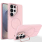 MaxGuard Shockproof Armor with Camera Metal Bracket Holder MagSafe Case for Samsung S26 - Pink