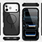 MaxGuard Dual-Layer MagSafe Case with Camera Ring Kickstand for iPhone 17 Pro Max - Black
