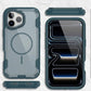 MaxGuard Dual-Layer MagSafe Case with Camera Ring Kickstand for iPhone 17 - Blue