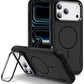 MaxGuard Dual-Layer MagSafe Case with Camera Ring Kickstand for iPhone 17 Pro Max - Black