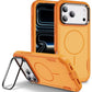 MaxGuard Dual-Layer MagSafe Case with Camera Ring Kickstand for iPhone 17 Pro - Orange
