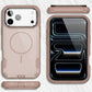 MaxGuard Dual-Layer MagSafe Case with Camera Ring Kickstand for iPhone 17 Pro Max - Brown