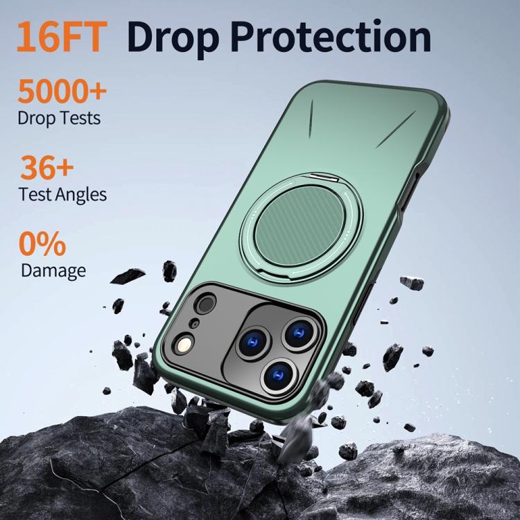 MaxGuard Spin Grip MagSafe Case for Apple iPhone 17 Pro Max - Green