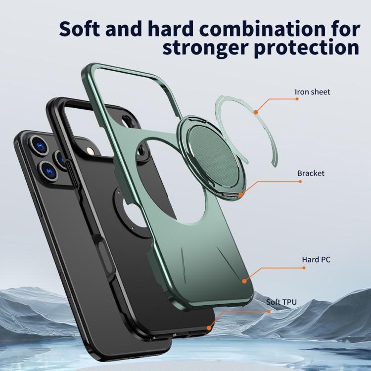 MaxGuard Spin Grip MagSafe Case for Apple iPhone 17 Pro Max - Green