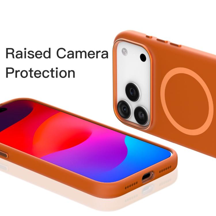 MaxGuard Liquid Silicone MagSafe Case for iPhone 17 Pro - Orange