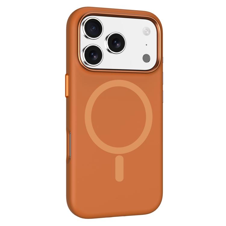MaxGuard Liquid Silicone MagSafe Case for iPhone 17 Pro - Orange