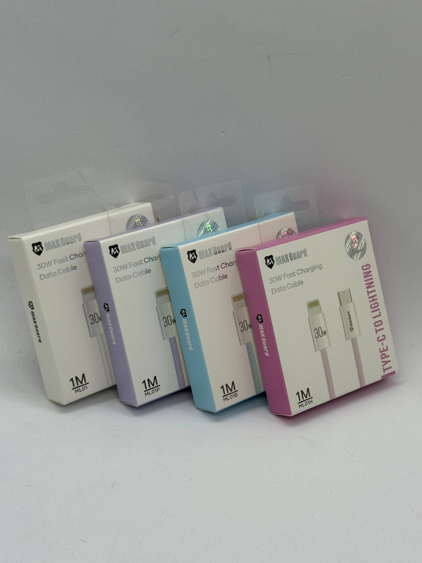 MaxGuard PD30W Charge & Sync Cable for Type C to Lightning 1M [ML01PUR] - Purple