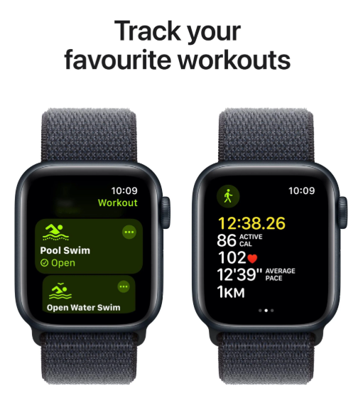 Apple Watch SE 40mm Midnight Aluminium Case with Ink Sport Loop GPS [MXEA3ZPA]