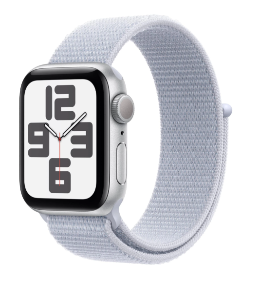 Apple Watch SE 40mm Silver Aluminium Case with Blue Cloud Sport Loop [MXEE3ZPA]