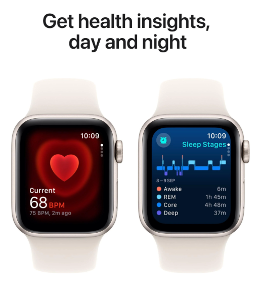 Apple Watch SE 40mm Starlight Aluminium Case with Starlight Sport Band GPS + Cellular - S/M [MXGJ3ZPA]