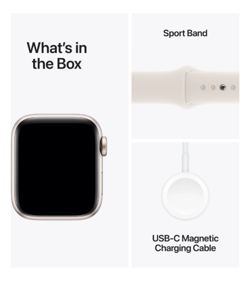 Apple Watch SE 40mm Starlight Aluminium Case with Starlight Sport Band GPS + Cellular - S/M [MXGJ3ZPA]