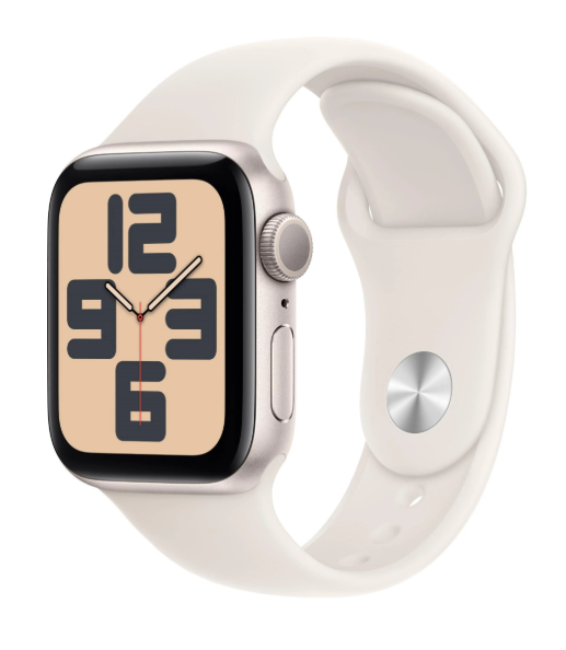 Apple Watch SE 40mm Starlight Aluminium Case with Starlight Sport Band GPS + Cellular - S/M [MXGJ3ZPA]