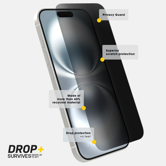 OtterBox Premium Pro Glass Protector - iPhone 16 Pro 6.3" - Privacy