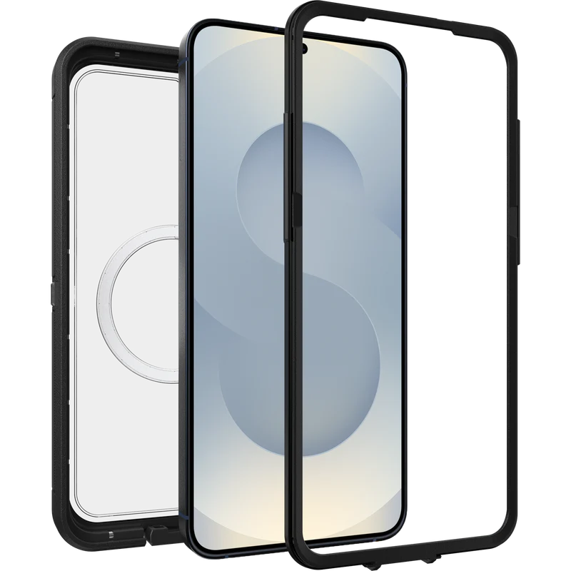 OtterBox Defender XT Clear Magnets Case for Samsung S25 5G - Dark Side (Clear/Black)