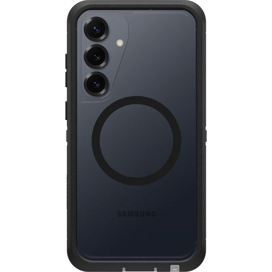 OtterBox Defender XT Clear Magnets Case for Samsung S25 5G - Dark Side (Clear/Black)
