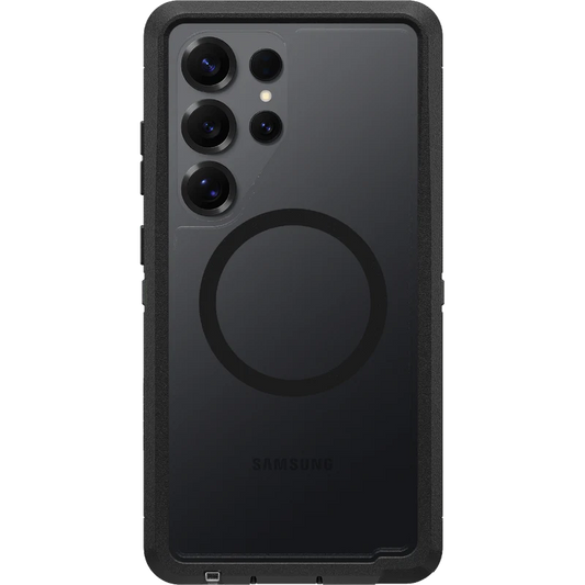 OtterBox Defender XT Clear Magnets Case for Samsung S25 Ultra 5G - Dark Side (Clear/Black)