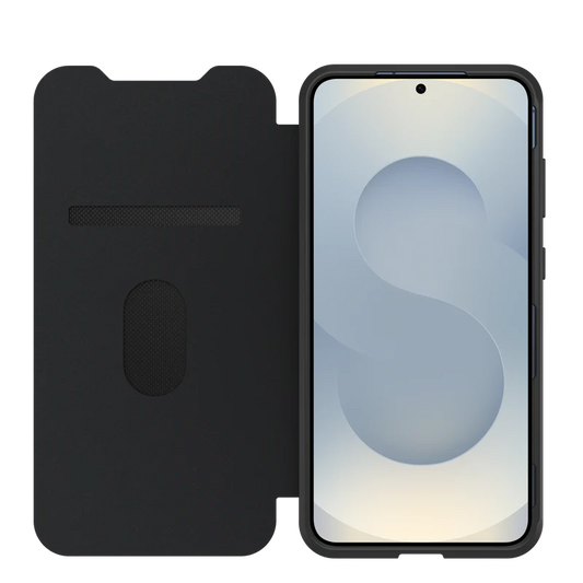 OtterBox React Folio Case - Samsung S25 Plus - Black Crystal