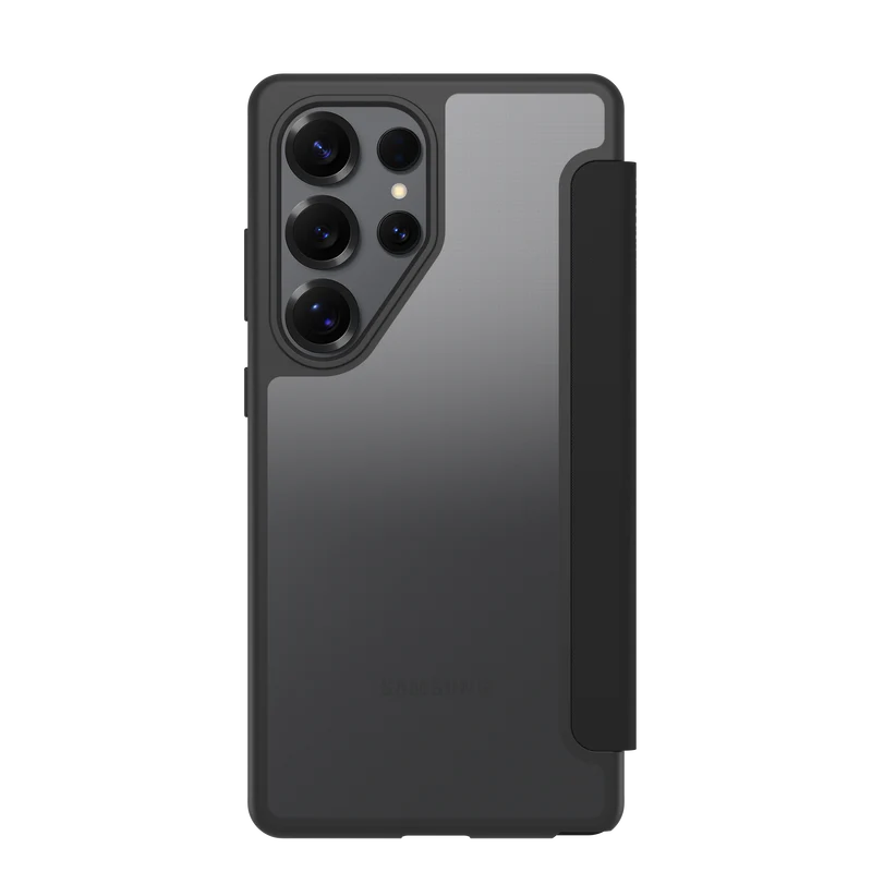 OtterBox React Folio Case - Samsung S25 Ultra - Black Crystal