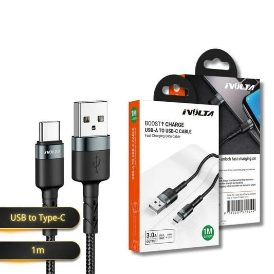 iVolta Boost Charge 3.0A 1M Braided USB to Type-C Cable [RC-100A]