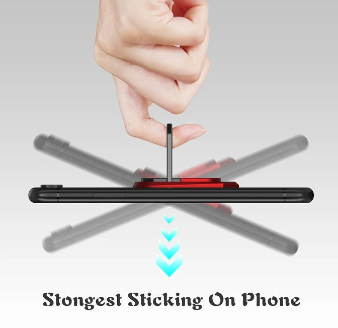 360 MAGNETIC RING HOLDER - Universal for Phone / Tablet - Red