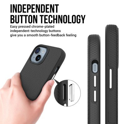 Rhinos Rugged Shockproof Case for iPhone 15 - Navy
