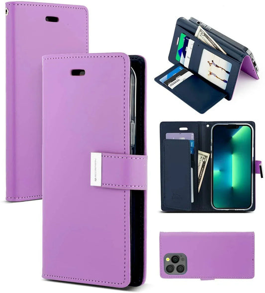 Goospery Rich Diary Book Case - iPhone 16 Plus 6.7" - Purple