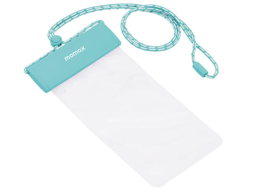 MOMAX WaterProof Pouch with Neck Strap - Blue