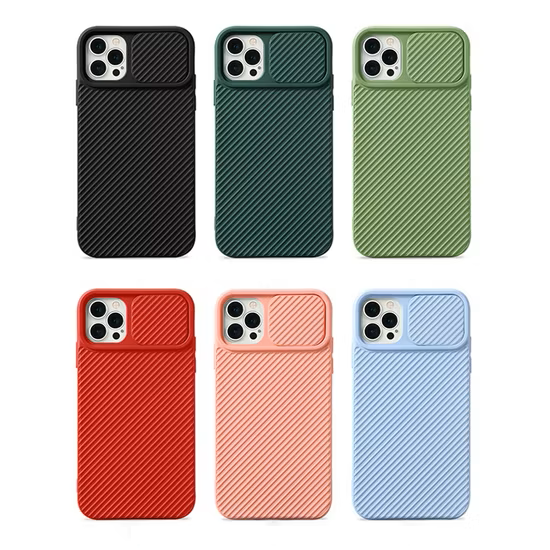 Slide Lens Camera Protection Case for Apple iPhone 12/12 Pro 6.1' - Black