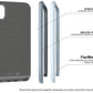 Tech21 Evo Luxe Woven Fabric Slim Case for iPhone XS Max 6.5" - Grey