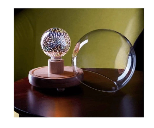 Momax Smart Wooden Lamp Stand with Glass Cover Sphere - VPD0094