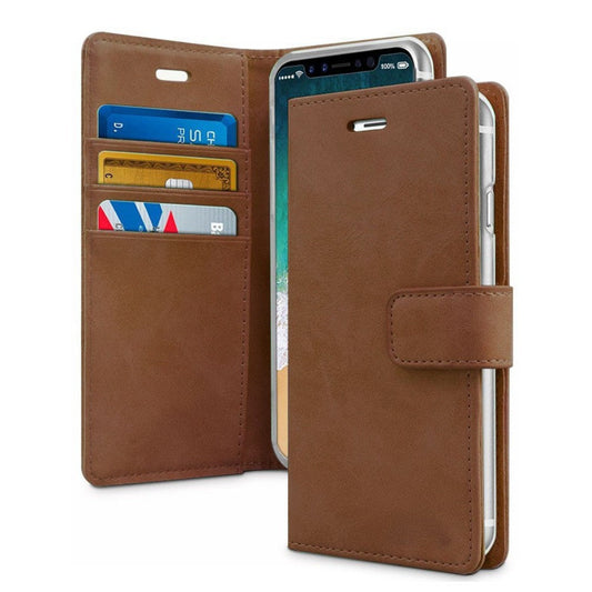 Bluemoon TPU Book Case - Samsung Galaxy S22 Ultra - Brown