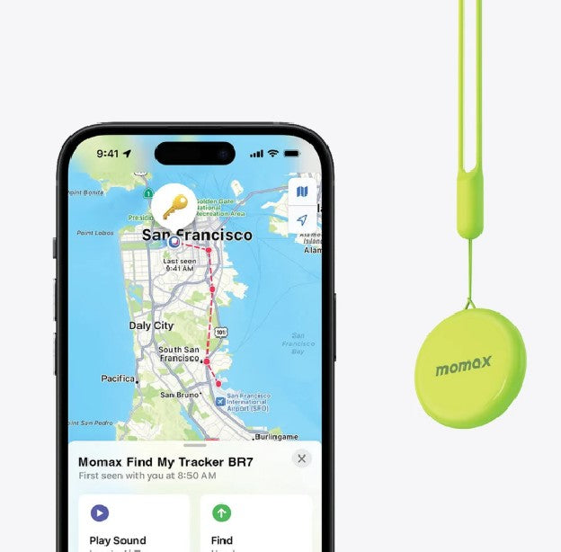 Momax PINPOP Find My Tracker (BR7) - Green