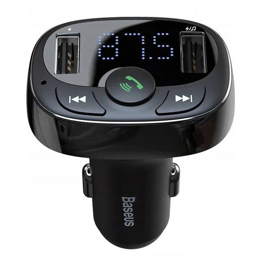 BASEUS T Typed S-09A Bluetooth MP3 Car Charger (Standard edition) - Black