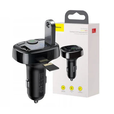 BASEUS T Typed S-09A Bluetooth MP3 Car Charger (Standard edition) - Black