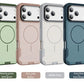 MaxGuard Dual-Layer MagSafe Case with Camera Ring Kickstand for iPhone 17 Pro Max - Brown