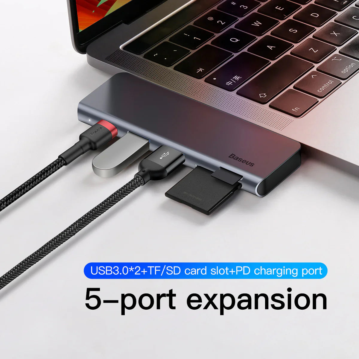 BASEUS Harmonica 5-in-1 Type-C USB Hub for Type-C Adapter