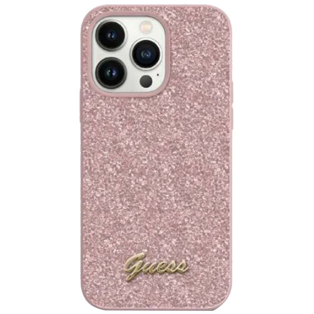 Guess Glitter Flakes Case - iPhone 14 Pro 6.1' - Pink
