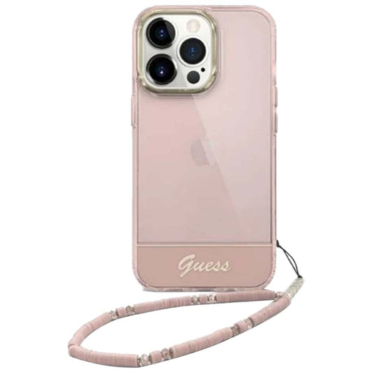 Guess Double Layer Case w/ Strap - iPhone 14+ Plus 6.7' - Pink