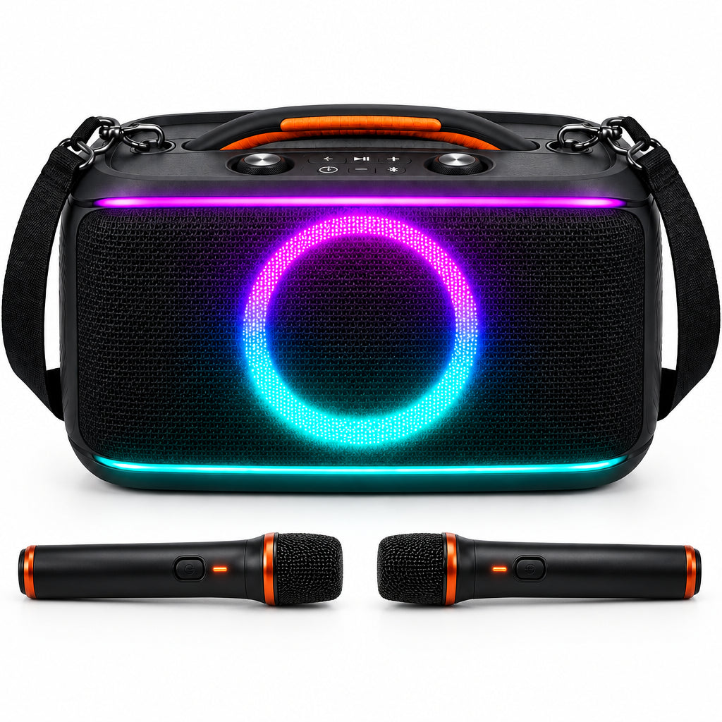 JBL PartyBox On The Go 2 Plus EasySing AI Karaoke Mics - Black (AU Stock)