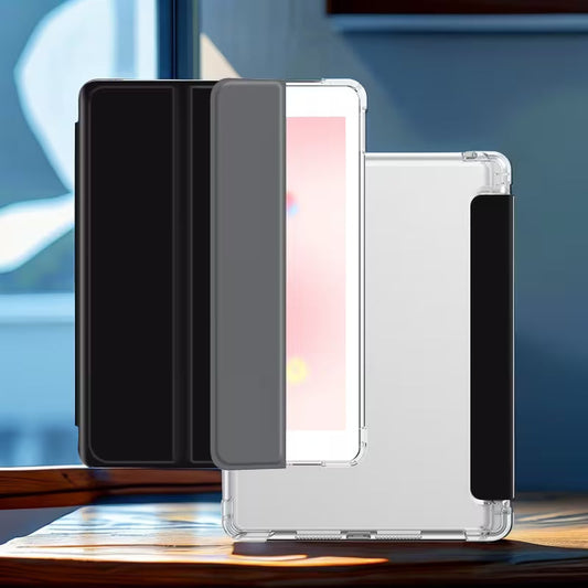 Smart Case for Apple iPad 10.2" w/ Stylus Holder - Black / Clear Back