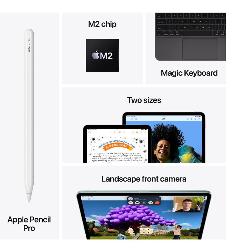 Apple iPad Air 11" M2 WiFi 1TB - Purple [2024]    Model : 2902