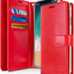 Mansoor Diary Case with Card Slot for Samsung Galaxy S23+ 6.6'' - Red
