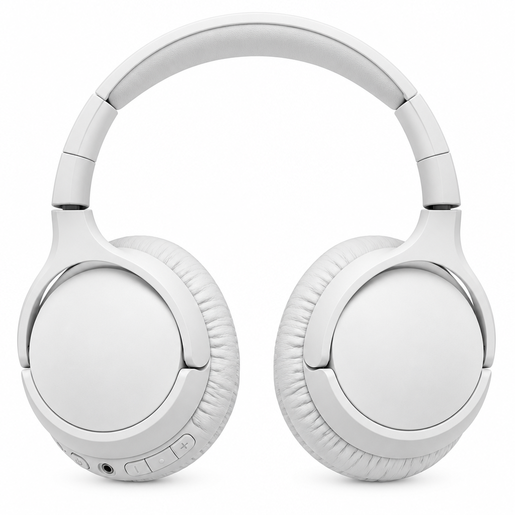 JBL Tune 670 Adaptive Noise Cancelling Wireless On-Ear Earphones - White (Australia Stock)