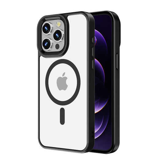 Redefine Metal Camera Lens Transparent Case With MagSafe - iPhone 15 Pro Max - Black