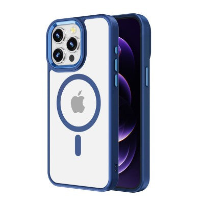 Redefine Metal Camera Lens Transparent Case With MagSafe - iPhone 15 Pro Max - Blue