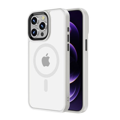 Redefine Metal Camera Lens Transparent MagSafe Case for iPhone 12 / 12 Pro - White